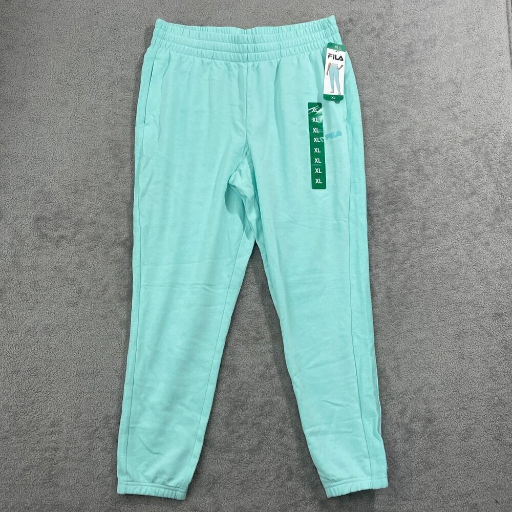 NEW Fila Womens XL Jogger Sweatpants Blue Tint